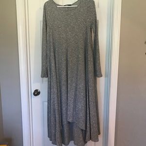 Maxi dress grey heavy material